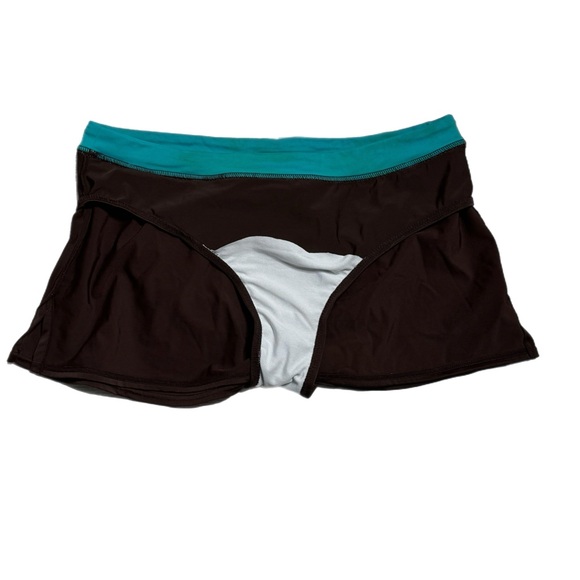Swim bottoms, brown/teal swim bottom size 12 - Picture 4 of 4
